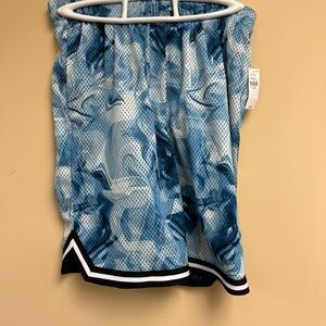 Old Navy Boys Size Large 10-12 Blue/White Tie Dyed Athletic Shorts NWT Sports